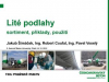 Prezentace Lité podlahy - Anhyment, Cemflow, Poriment / Kolektiv autorů